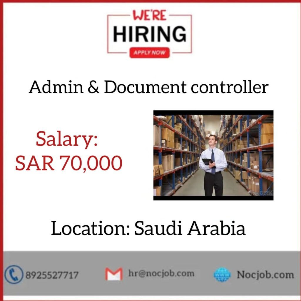 DOCUMENT CONTROLLER & ADMIN OFFICER
