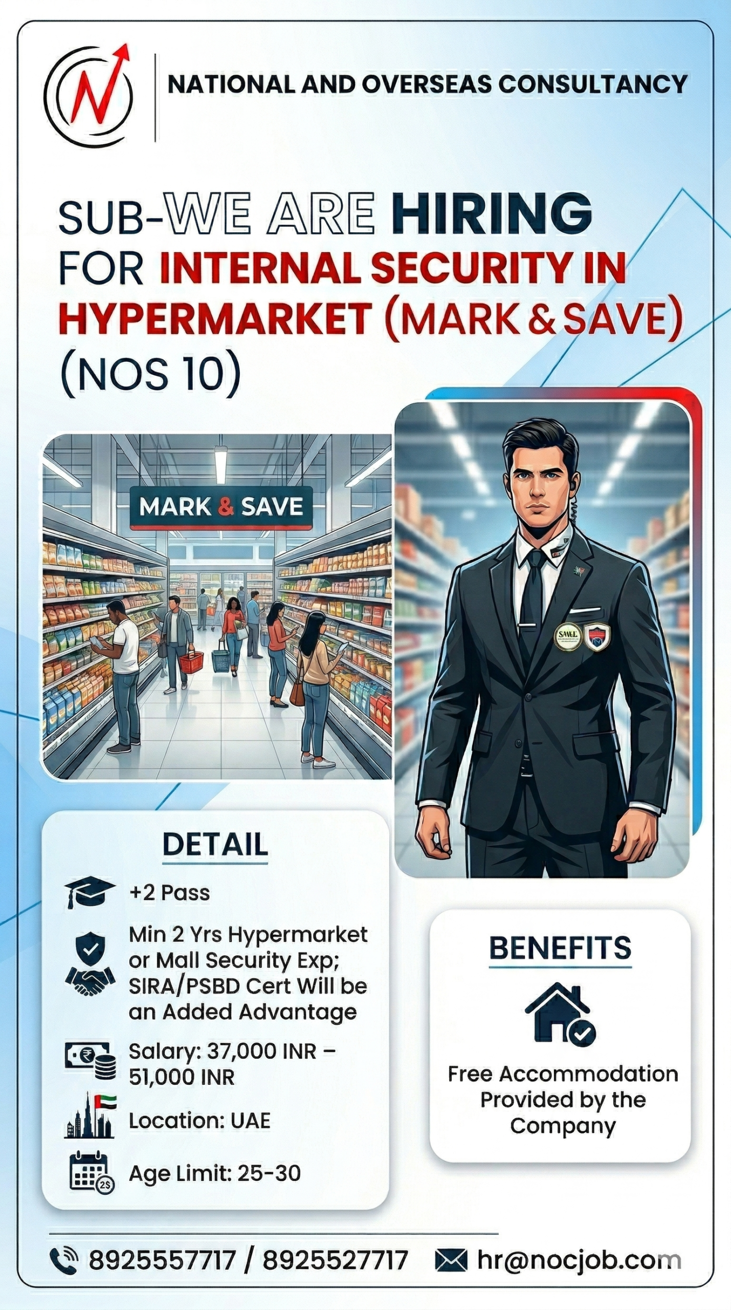 ob Advertisement for Internal Security Personnel in UAE Hypermarket