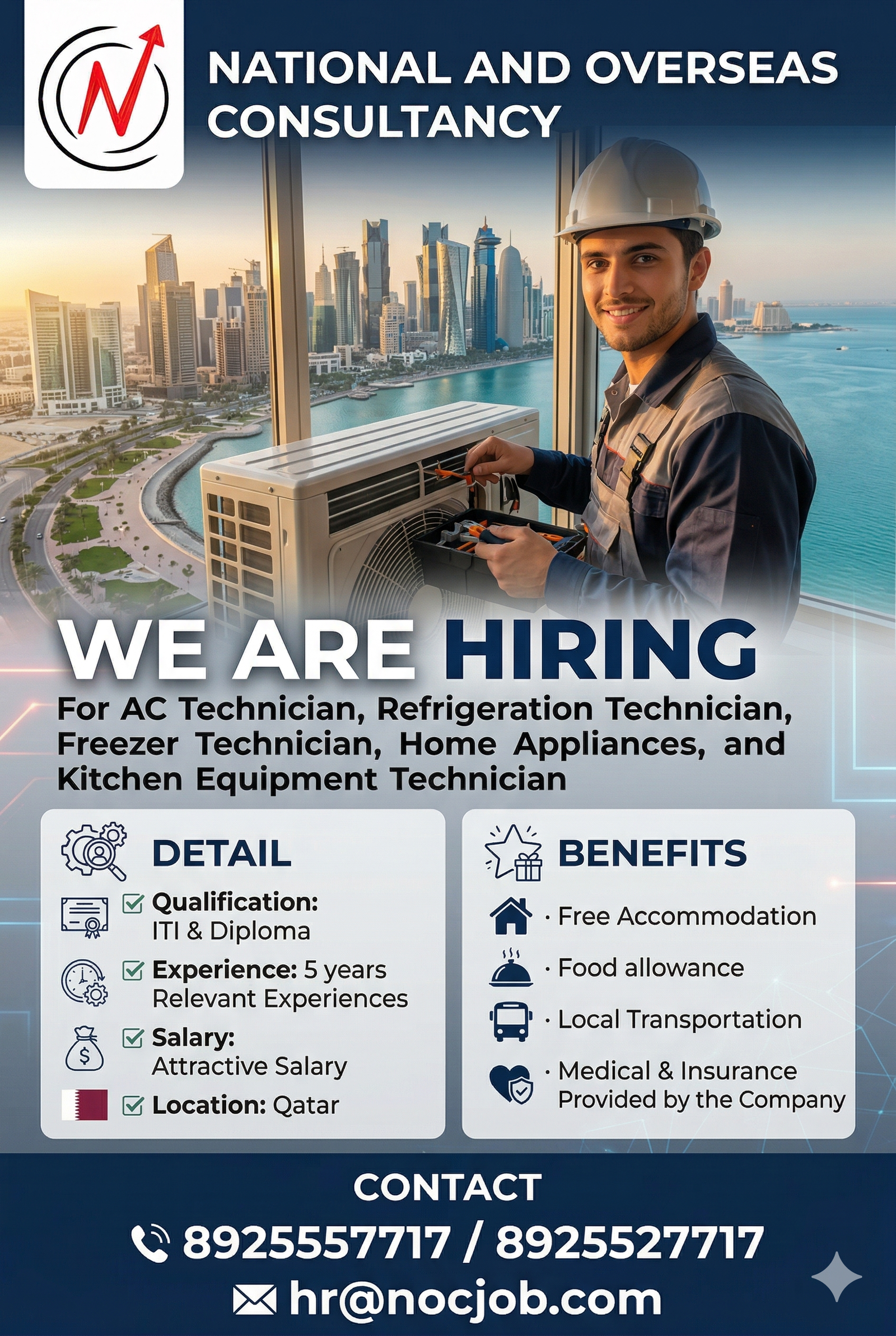 AC, Refrigeration & Appliance Technician Positions in Qatar