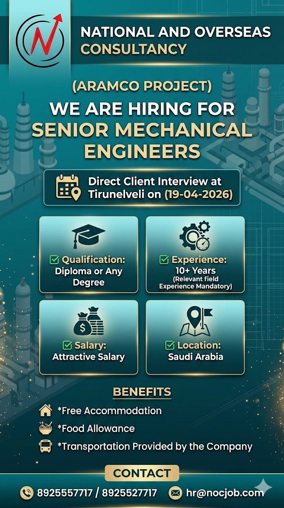 Senior Mechanical Engineer (Aramco Project)