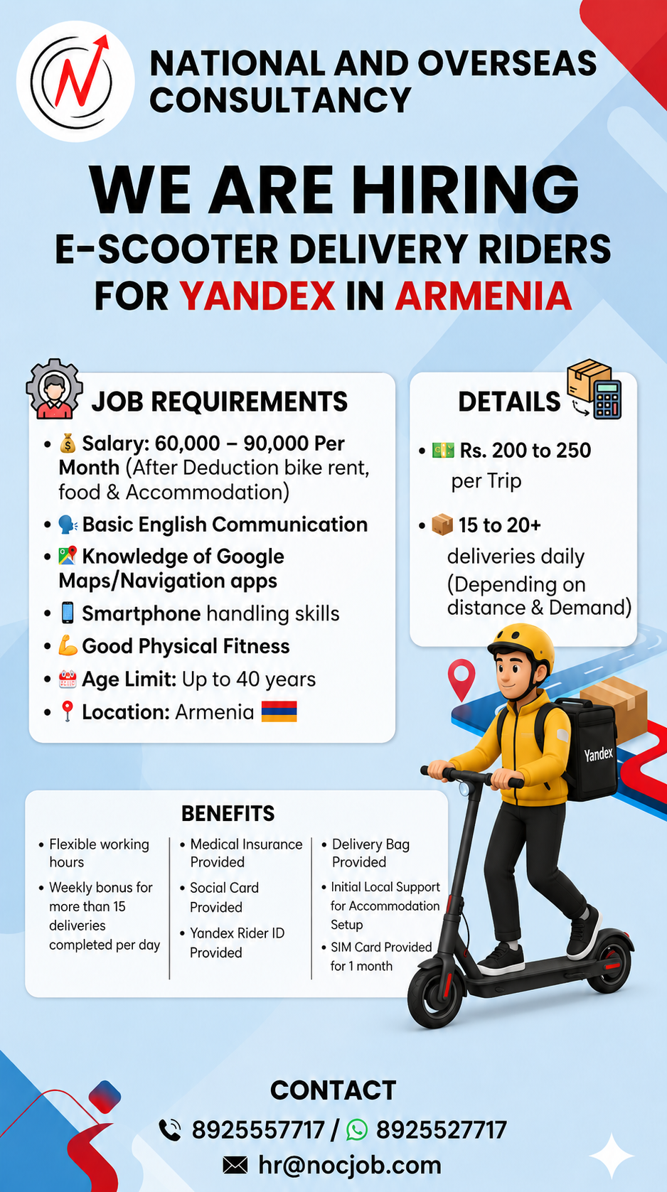 E-Scooter Delivery Rider – Yandex (Armenia)