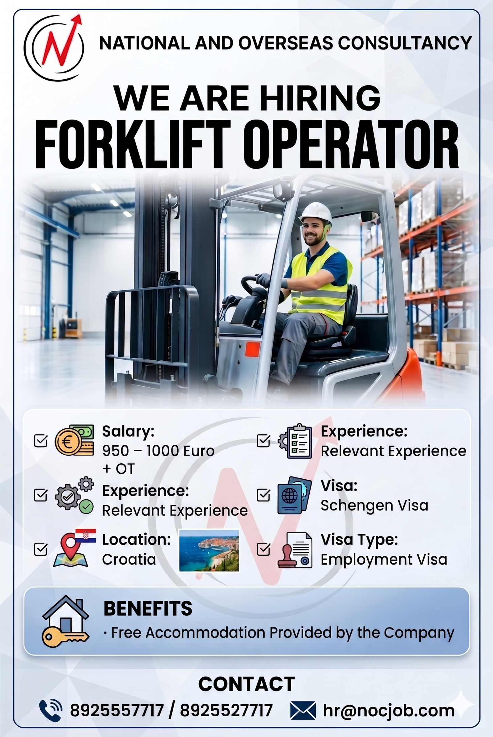 we are hiring Forklift Operator