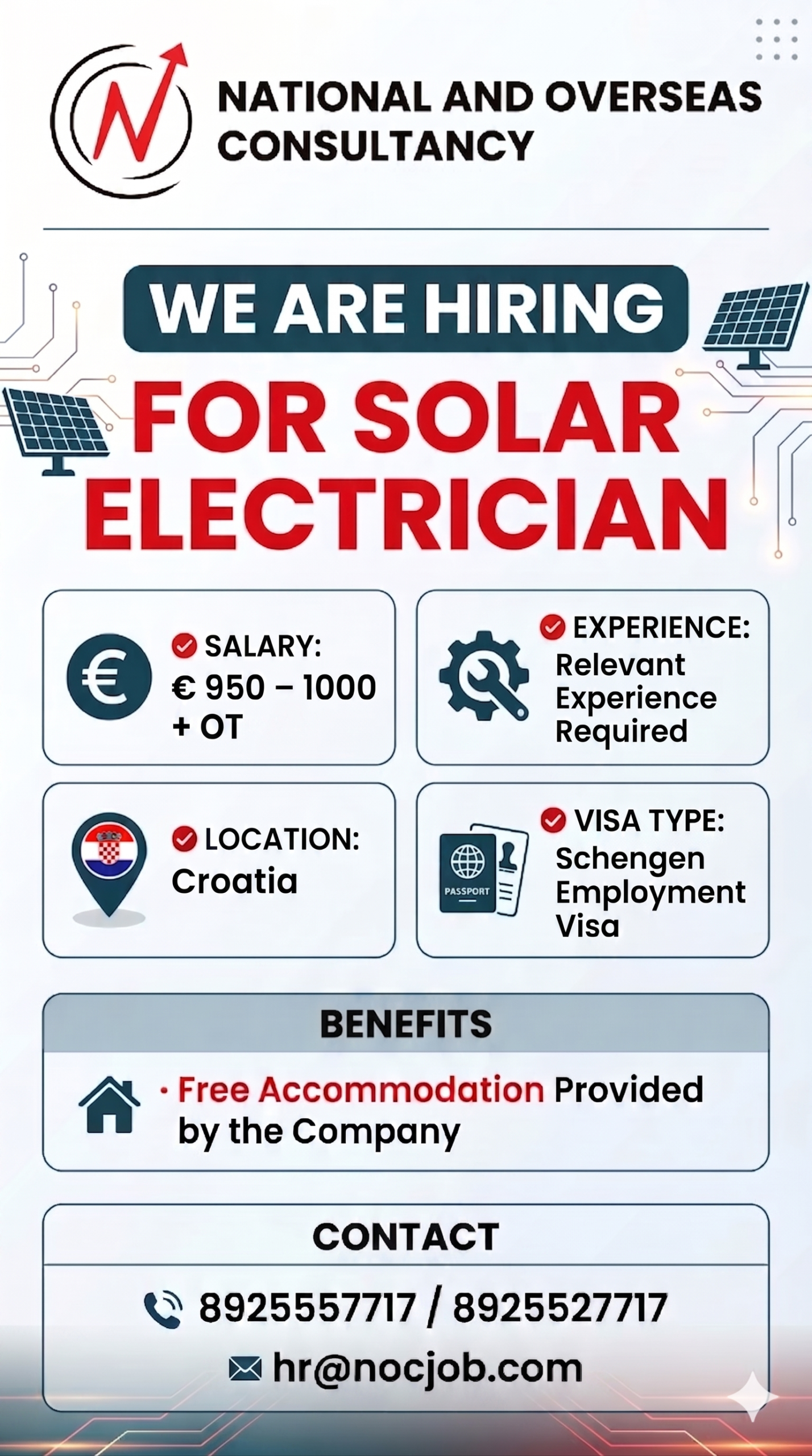We are hiring Solar Electrician