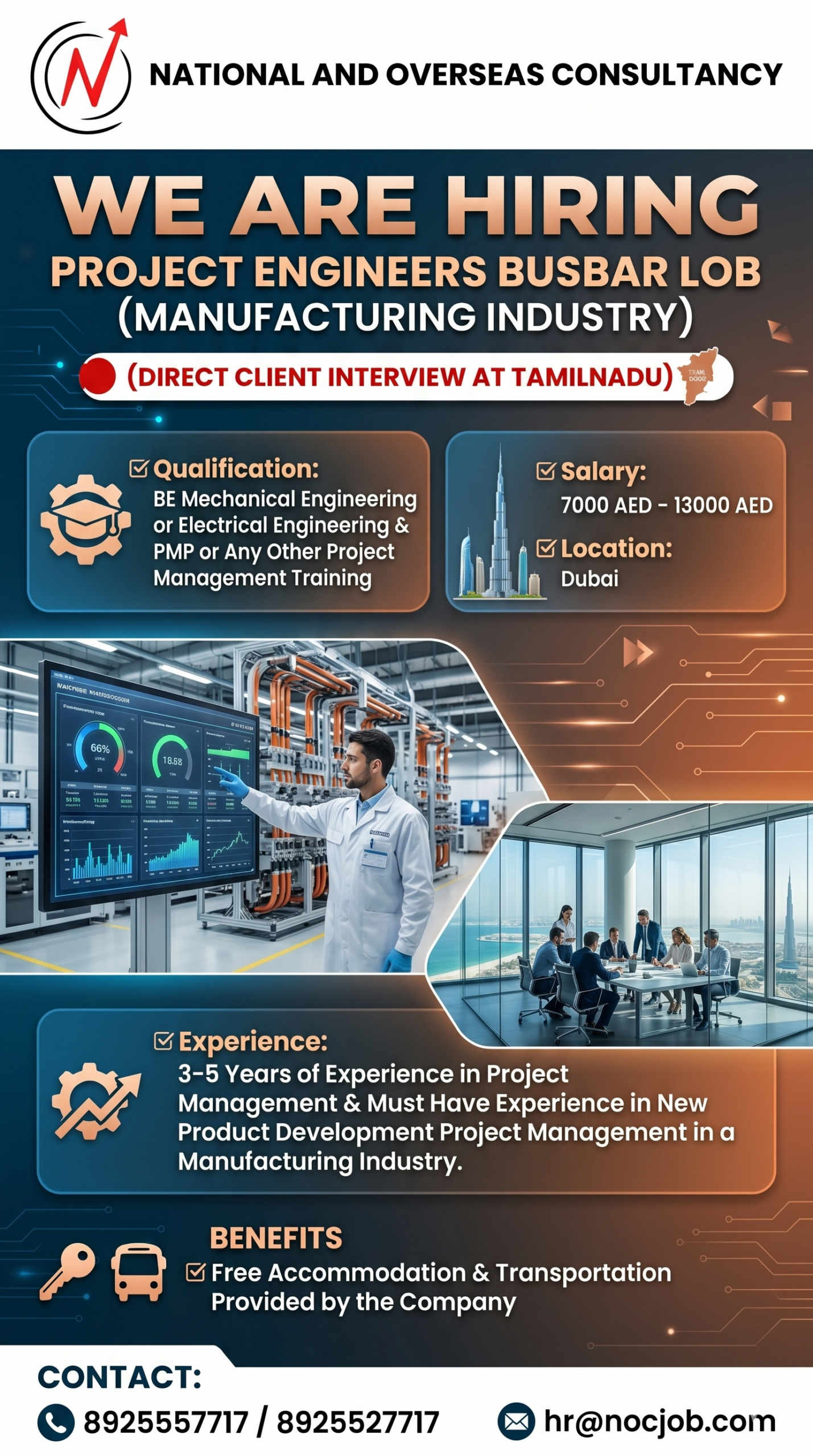 we are hiring Project Engineers Busbar LOB (Manufacturing Industry)