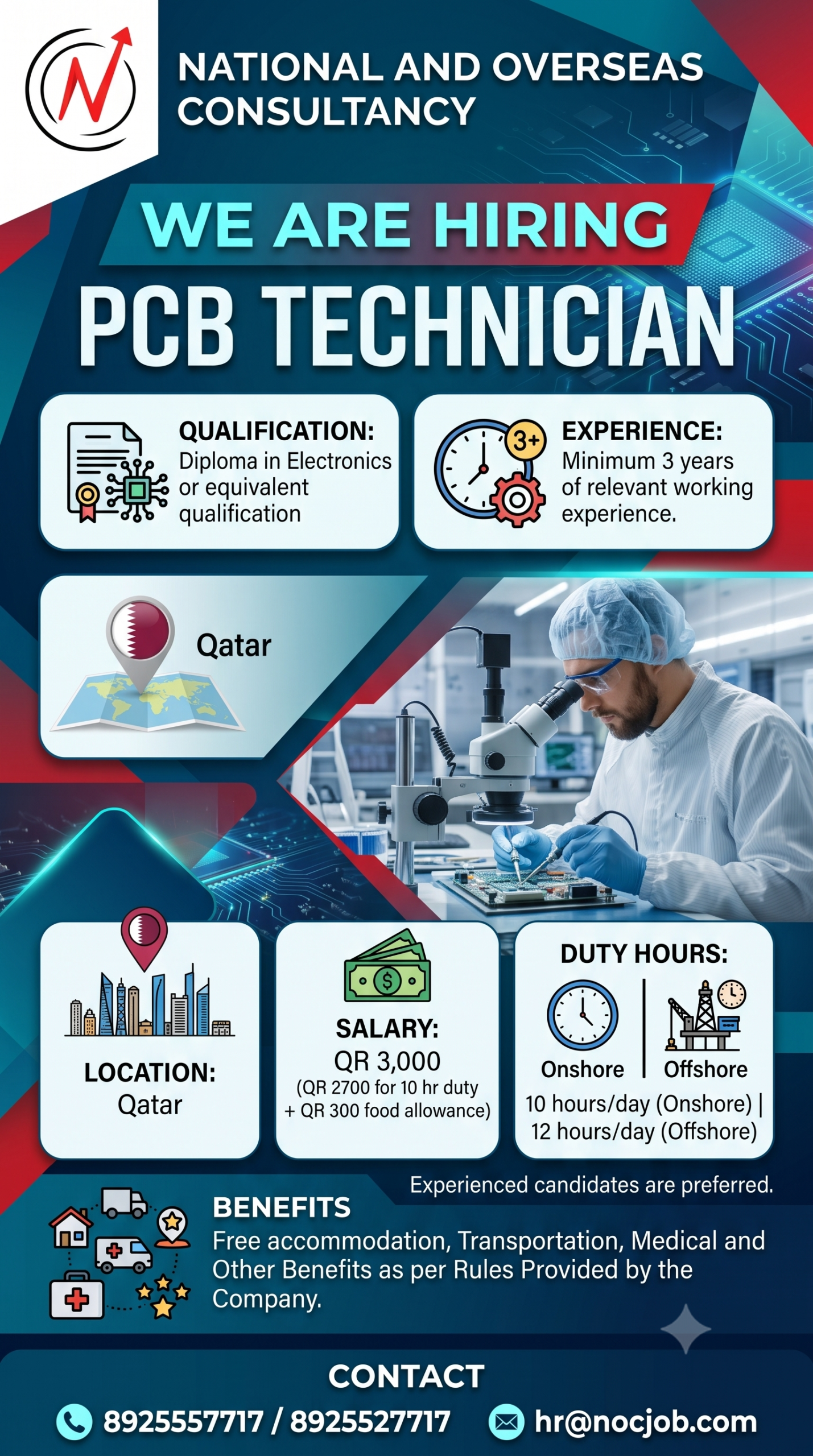 we are hiring PCB Technician